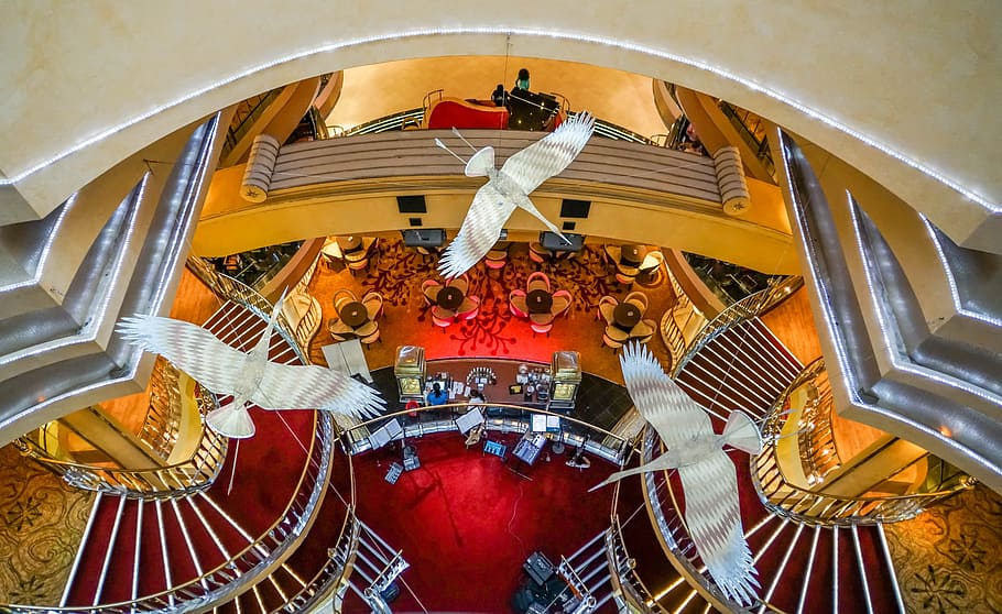 Cruise Ship, Decor, Ornate, Interior, decoration, transportation HD wallpaper