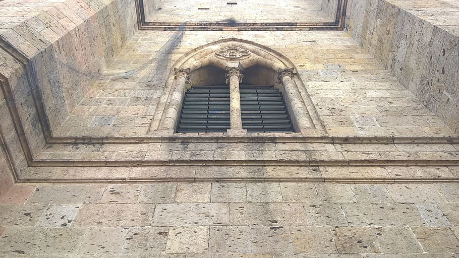 window, architecture, church, staircase, built structure, low angle view HD wallpaper