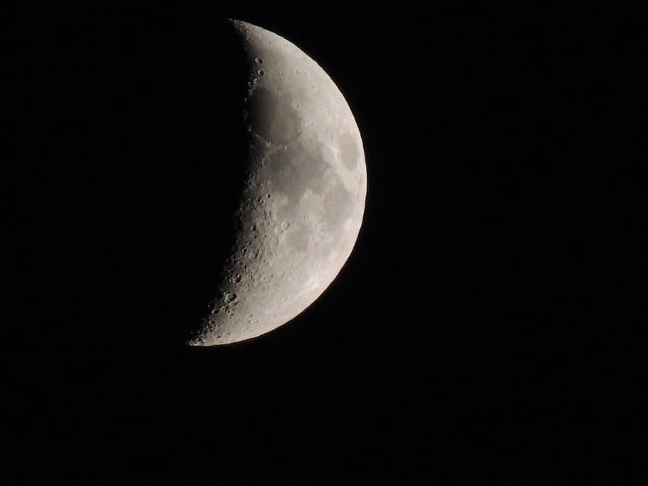 moon, night, night sky, space, astronomy, moon surface, beauty in nature HD wallpaper