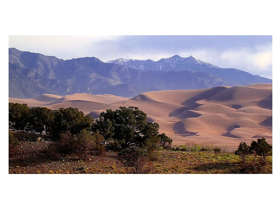 colorado, great dunes national park, sand dunes, mountains, HD wallpaper