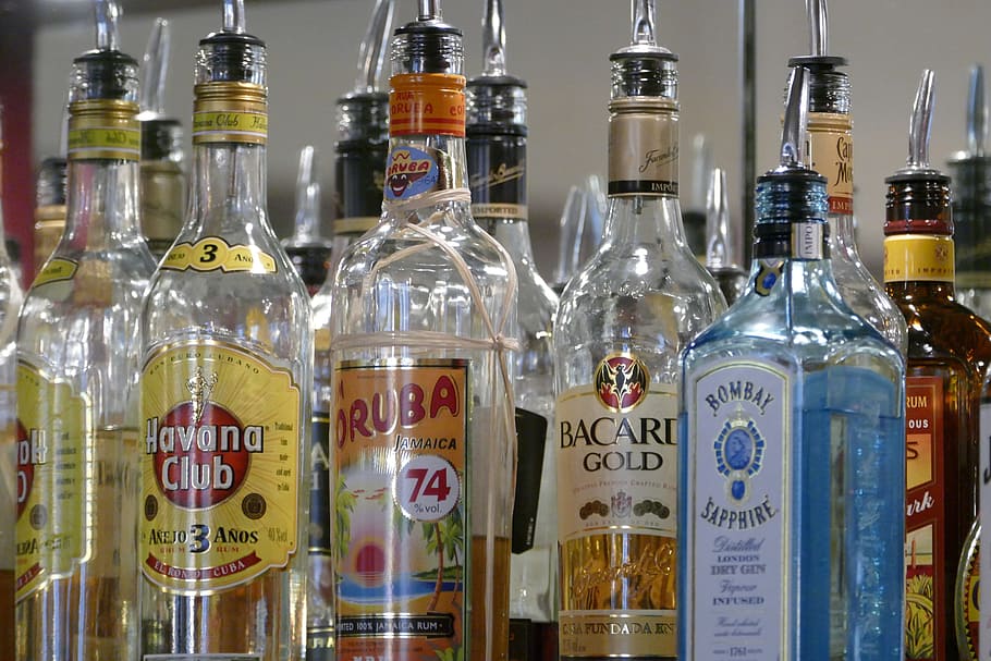 assorted liquor bottle lot, bottles, beverages, alcohol, drink HD wallpaper