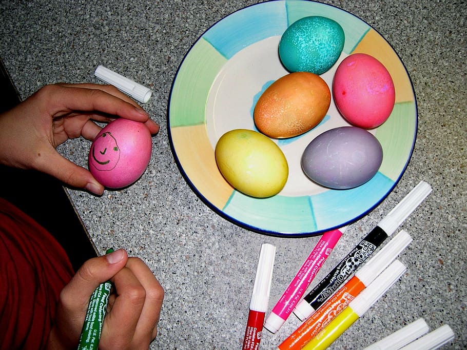 eggs, easter, easter eggs, decorated, colored, painted, colorful HD wallpaper