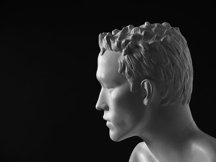 head, man, figure, art, display dummy, profile, person, statue HD wallpaper