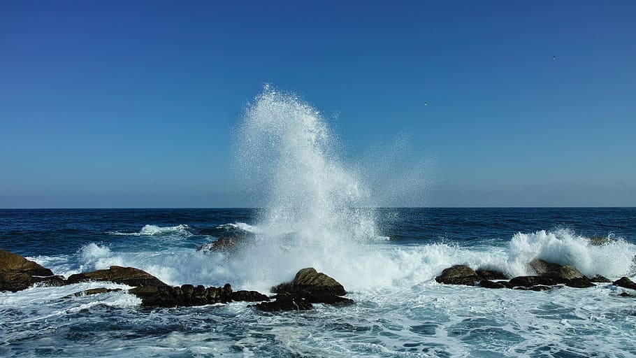 Waves, Comber, Jumunjin, sea, blue sea, winter sea, fry, power in nature HD wallpaper