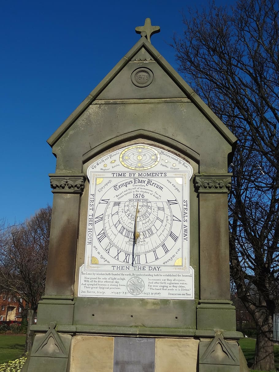 sundial, clock, middlesbrough, time, historic, victorian, park HD wallpaper