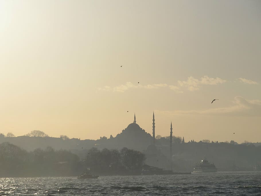 istanbul, hagia sofia, turkey, mosque, bosphorus, islam, minaret, HD wallpaper
