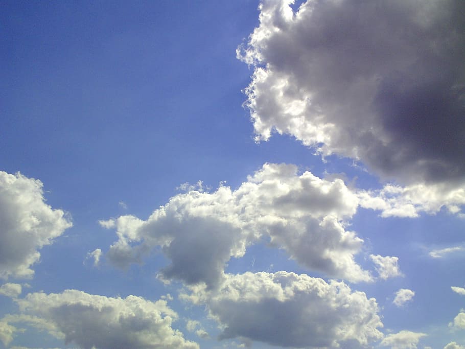 cloud, cumulus, sky, blue, sunny, sunny day, cumulus cloud HD wallpaper