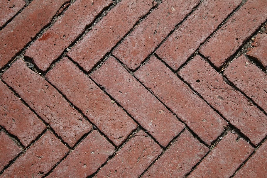 Bricks, Pattern, Brown, full frame, backgrounds, red, outdoors HD wallpaper