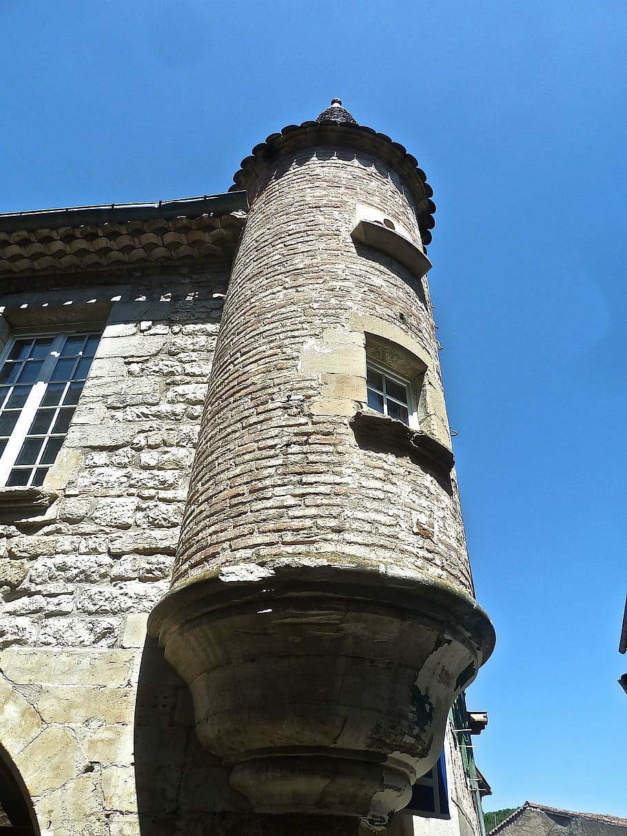 turret, corner, tower, fortification, defense, battlement, protection HD wallpaper