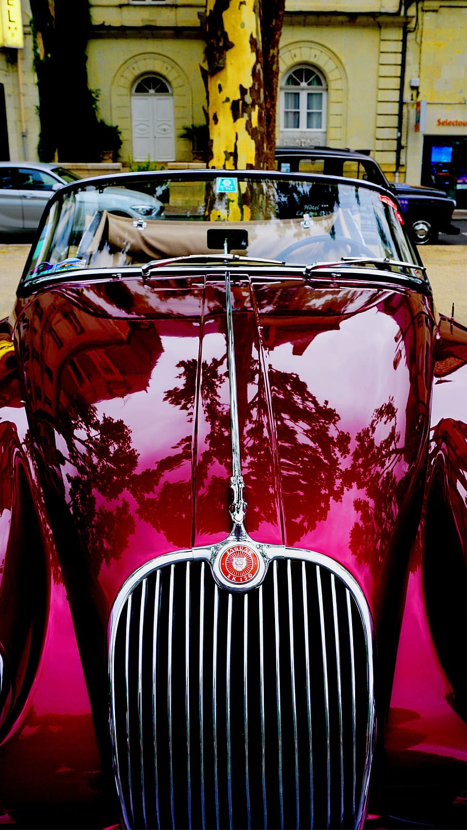 Old Car, former, red, older vehicles, vintage, collection, automobile HD wallpaper