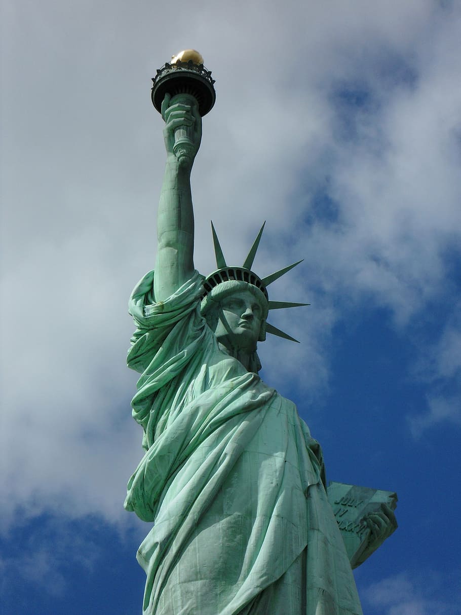 statue of liberty, new york, america, landmark, monument, liberty island