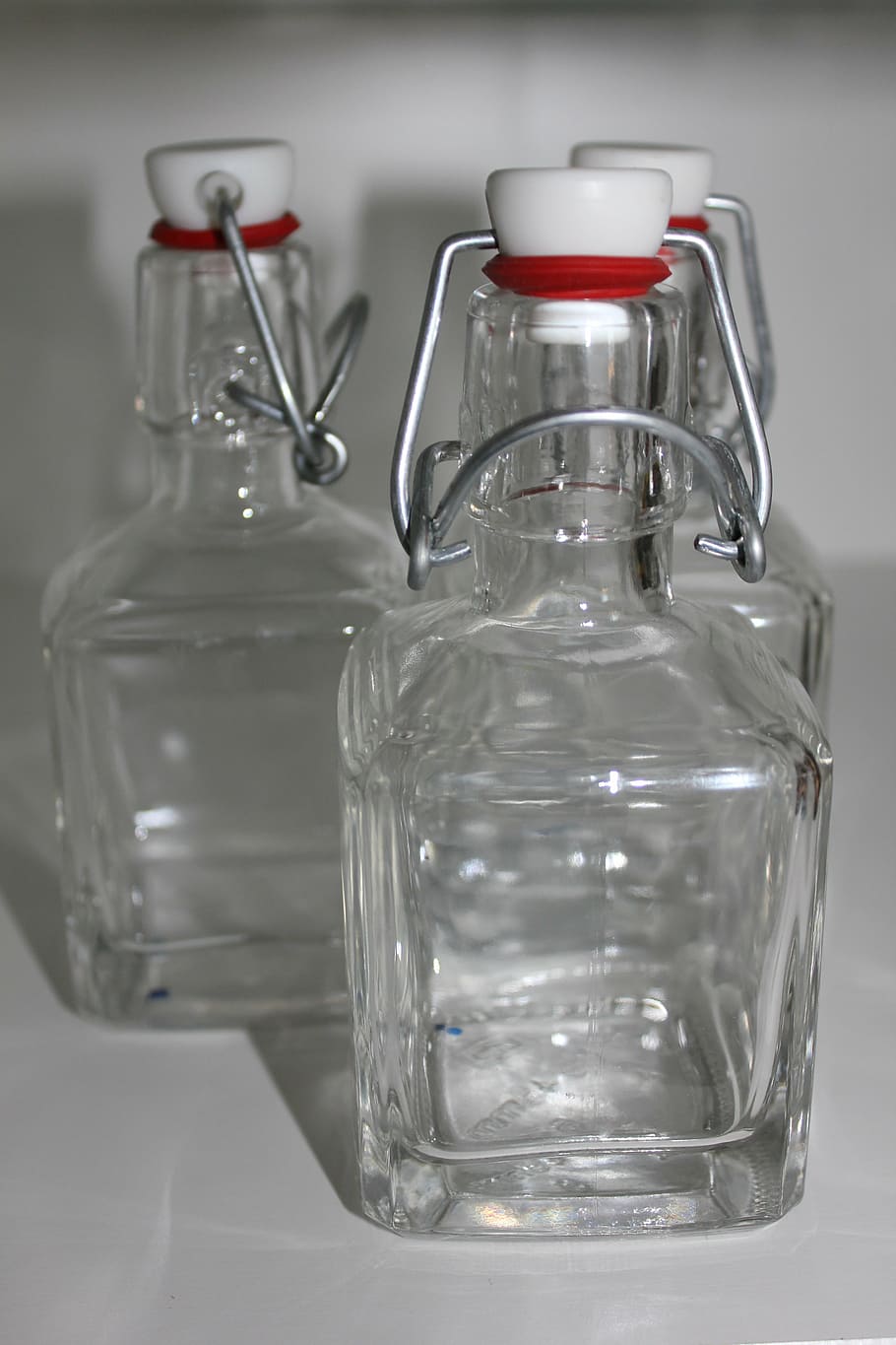 glass, bottles, red, glass - Material, transparent, container