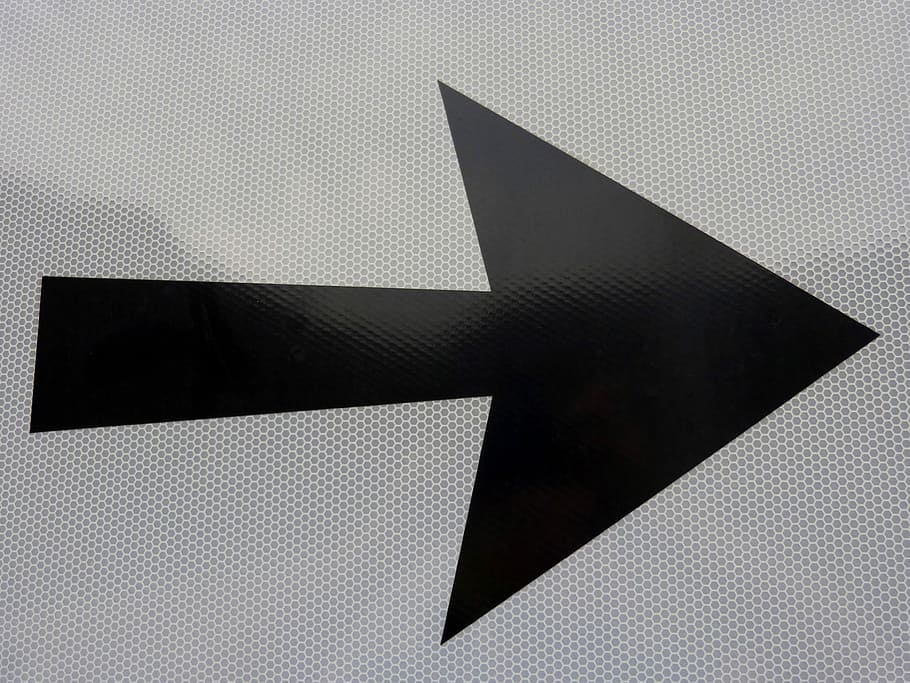 Arrow, Indication, Signal, Reflective, follow, symbol, no people HD wallpaper