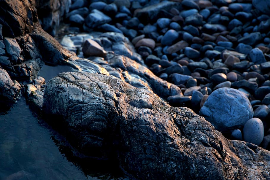 beach, nature, ocean, rocks, rock - object, no people, outdoors HD wallpaper