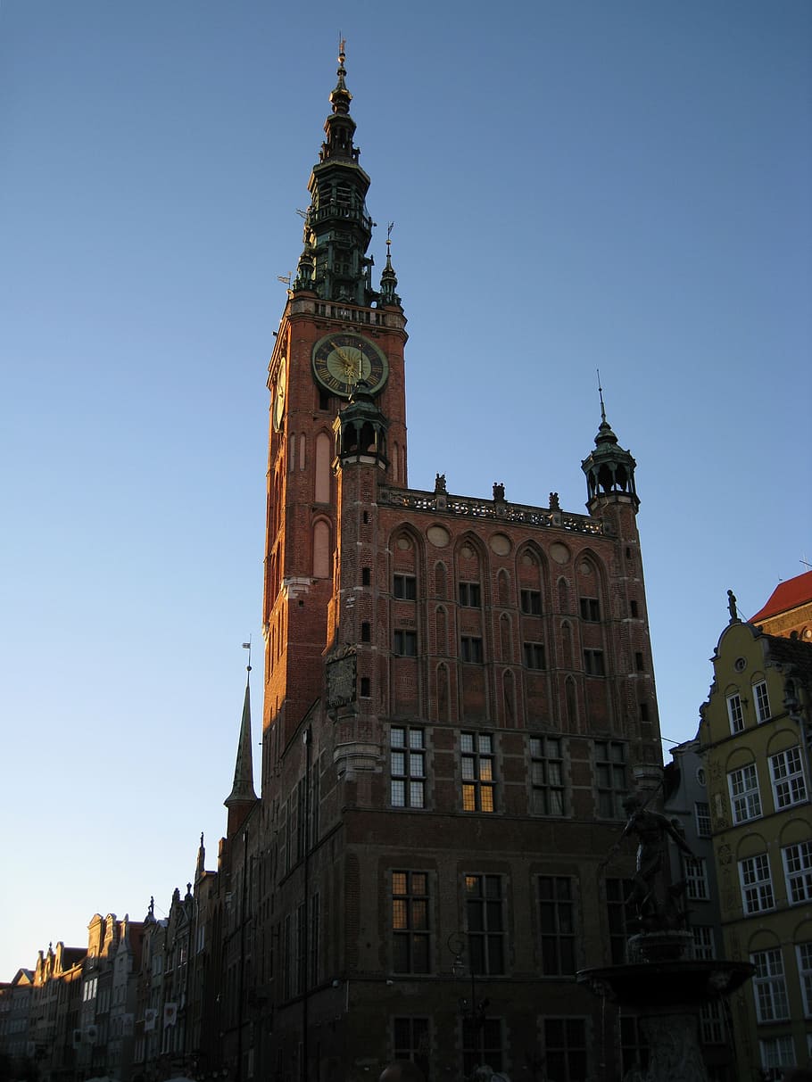 belfry, poland, town hall, architecture, building exterior HD wallpaper