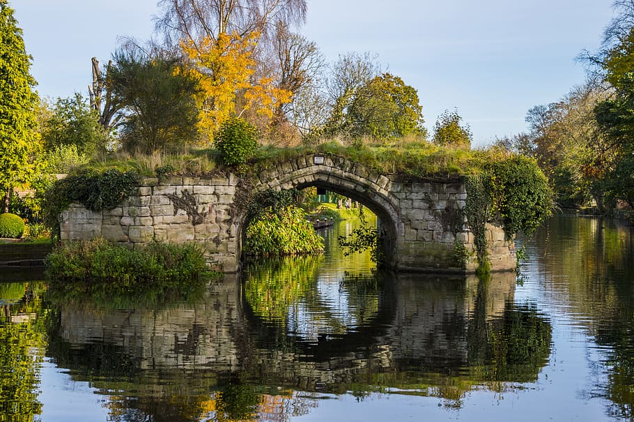 photo of bridge on water, river, architecture, nature, footbridge HD wallpaper