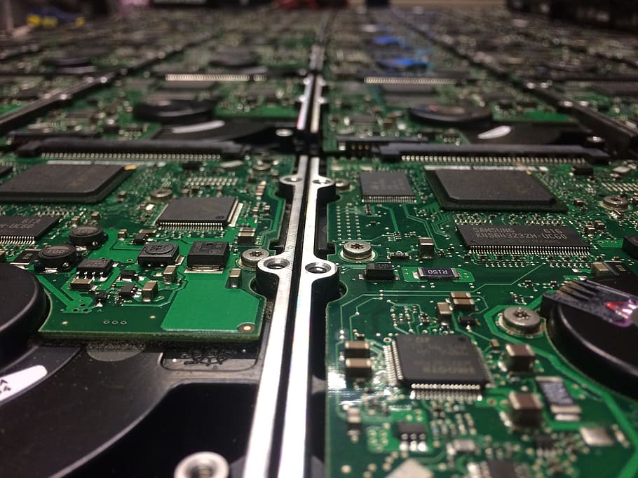 refurbished, hdd, field, array, electronics industry, circuit board HD wallpaper