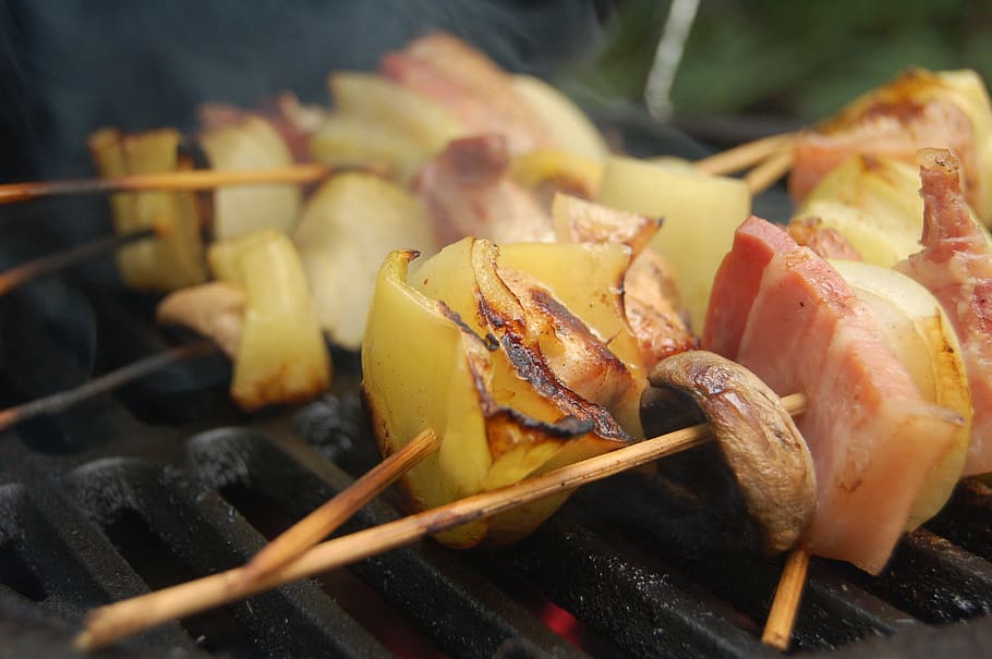 Shashlik, Baking, Grill, Bbq, Food, outdoors, grilled, barbecue, HD wallpaper