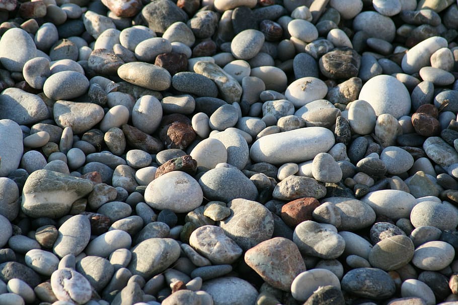 stones, beach, round, background, surface, pebble, full frame HD wallpaper