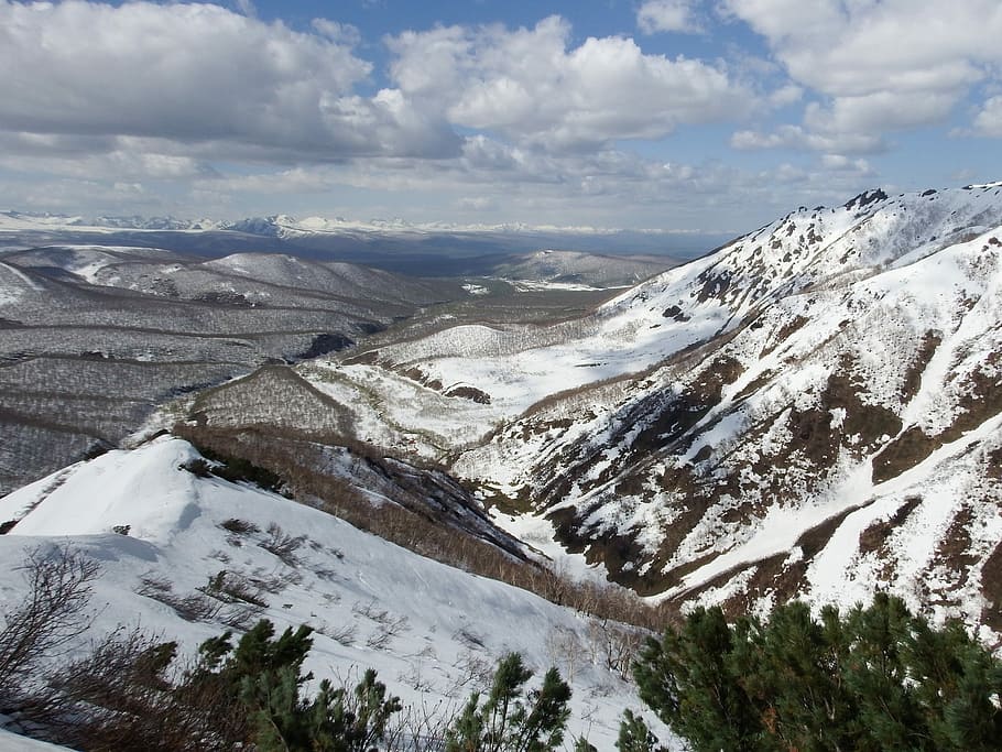 Mountains, Ridge, Height, Open Space, rocks, plateau, winter HD wallpaper