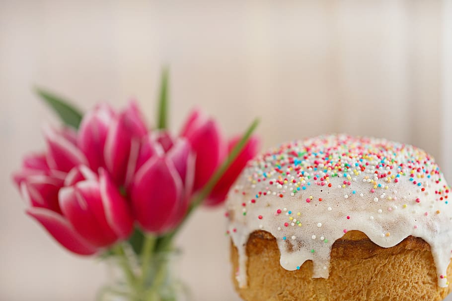 candy sprinkled pastry, easter cake, holiday, religion, symbol HD wallpaper