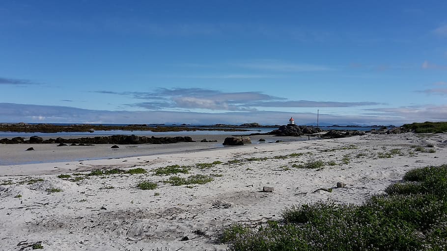 beach, lofoten, sand, sky, land, cloud - sky, scenics - nature HD wallpaper