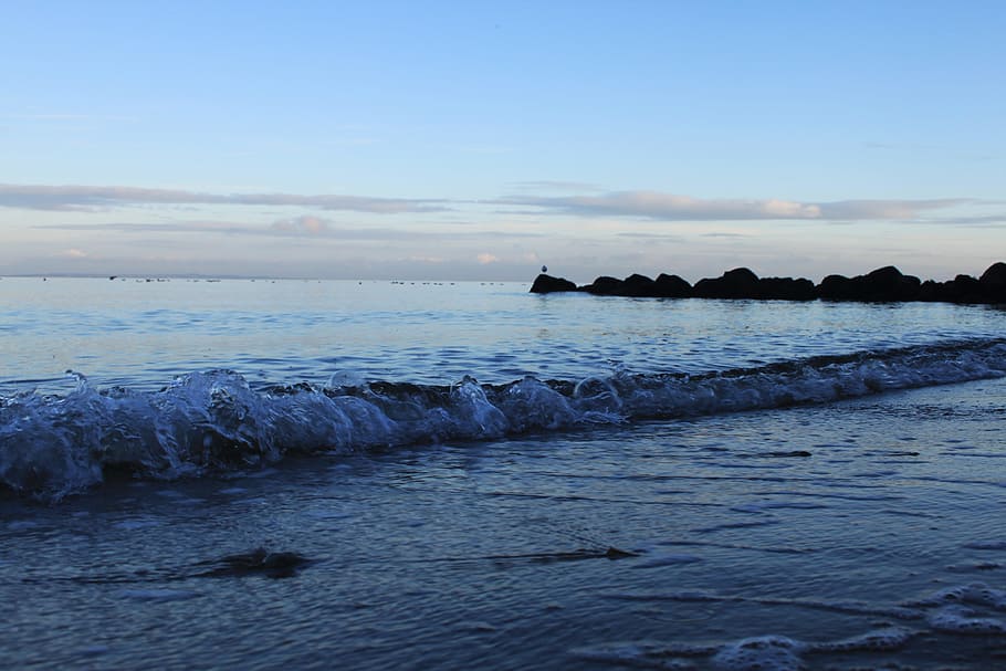 sea, ocean, water, waves, nature, beach, shore, coast, rock HD wallpaper