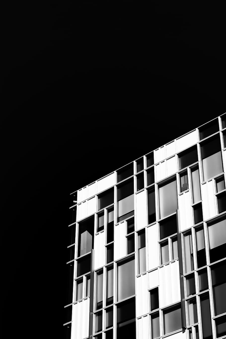white wooden frame, white building, black, wallpaper, architecture, HD wallpaper