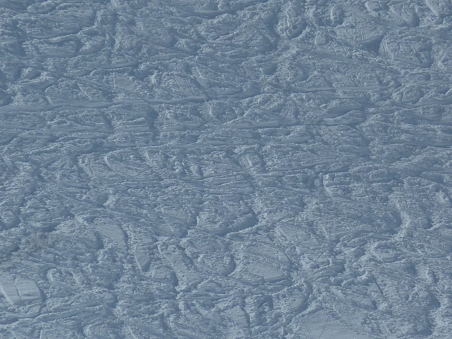 skiing, snow, traces, white, winter, runway, mountains, downhill skiing HD wallpaper