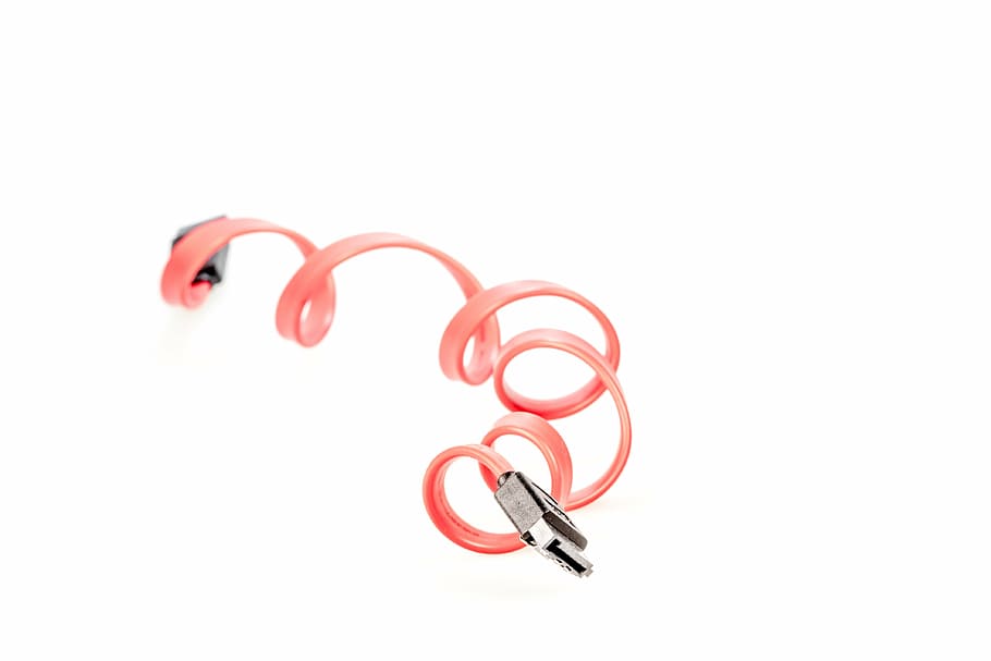 cable, sata, s-ata, cut out, computer, red, connection, pc HD wallpaper