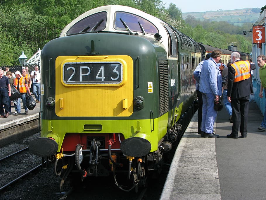 deltic, diesel, engine, british, loco, locomotive, rail, railway HD wallpaper