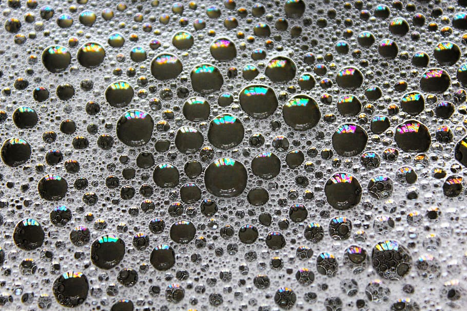 bubbles, rainbow, soap, pop, water, backgrounds, drop, liquid, HD wallpaper