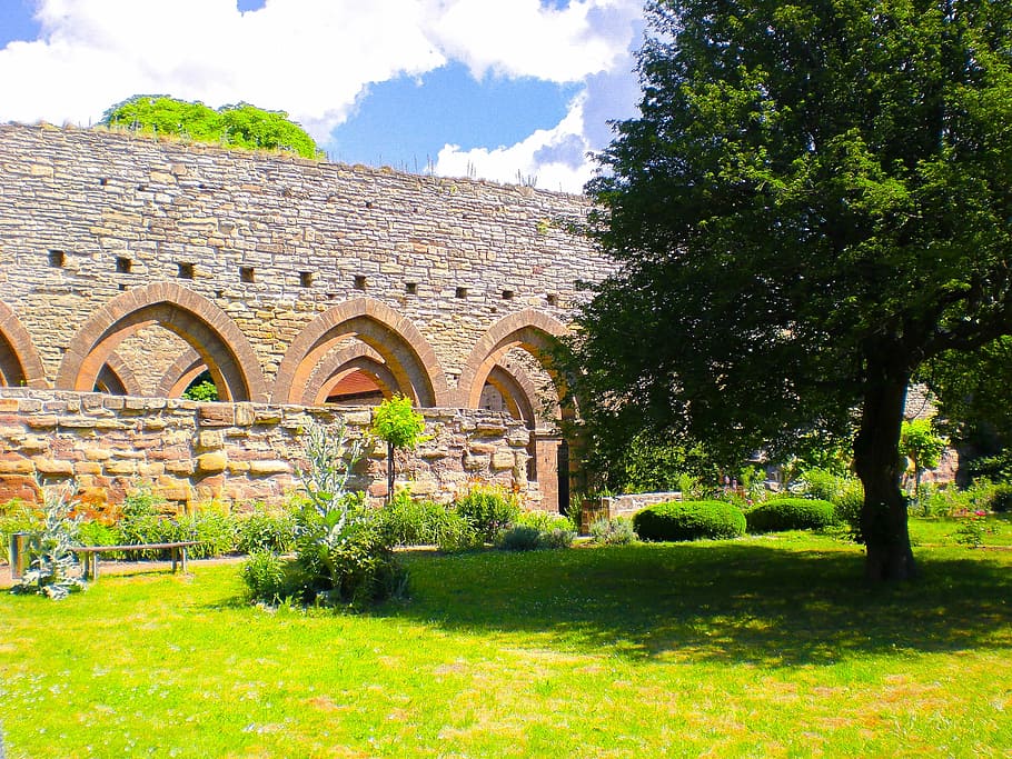 ancient, architecture, bench, building, castle, church, city HD wallpaper