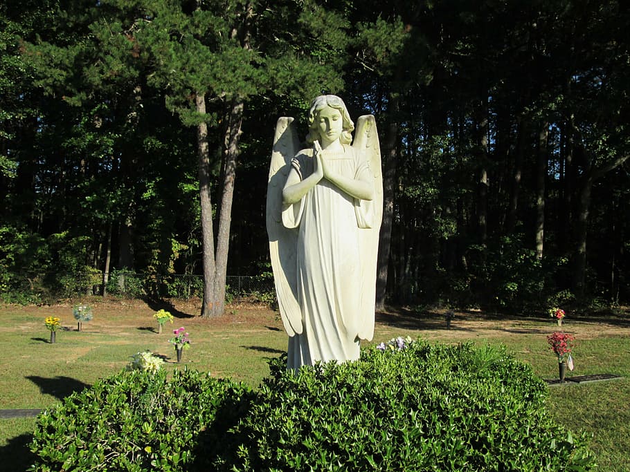 statue, cemetery, stone, grave, death, graveyard, sculpture HD wallpaper