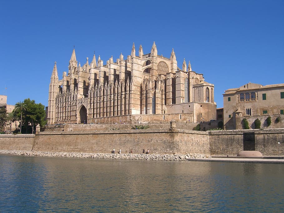 Mallorca, Spain, Holiday, history, architecture, reflection HD wallpaper