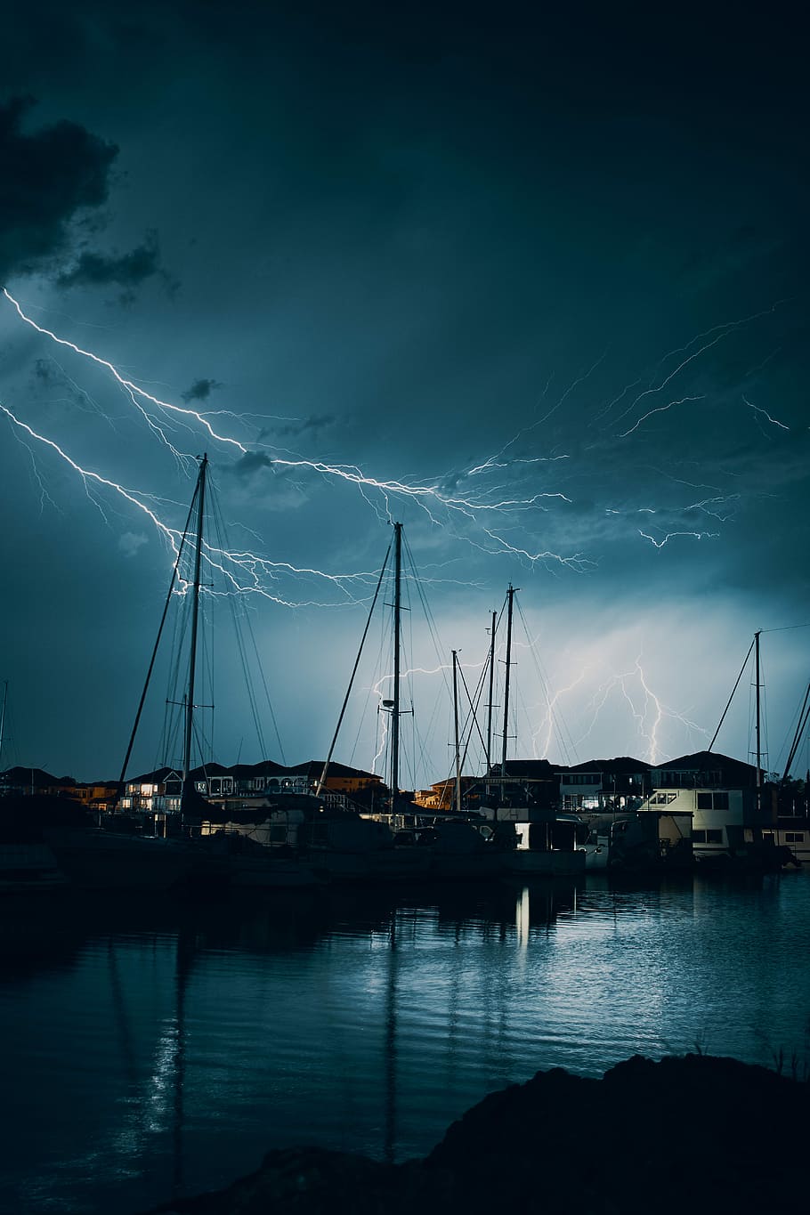 lightning on the sky during nighttime, thunder storms during nighttime HD wallpaper