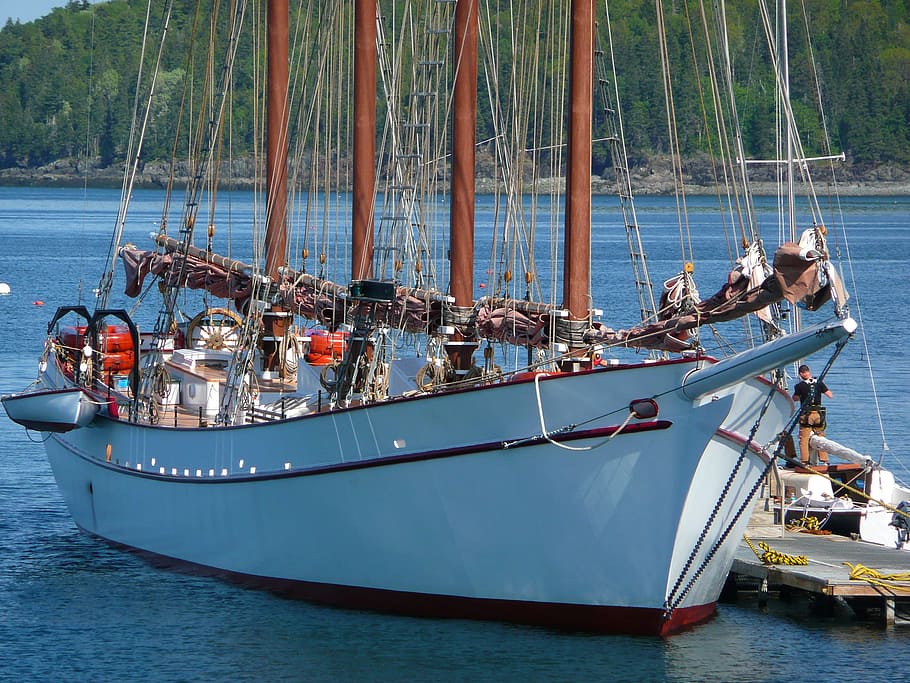 sailing, ship, boat, atlantic, acadia national park, massasuchetts HD wallpaper