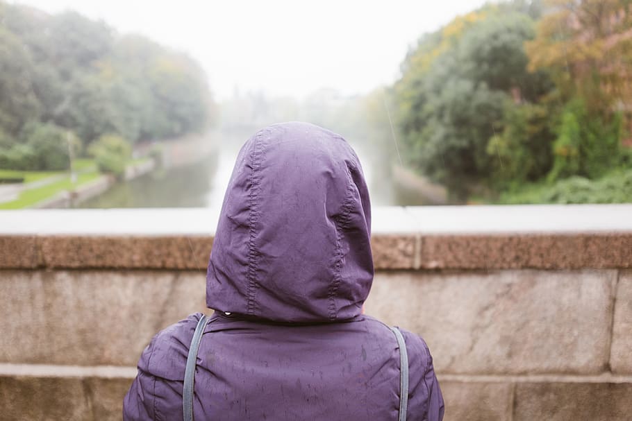 Girl in hood, people, outdoors, one Person, men, loneliness, solitude HD wallpaper