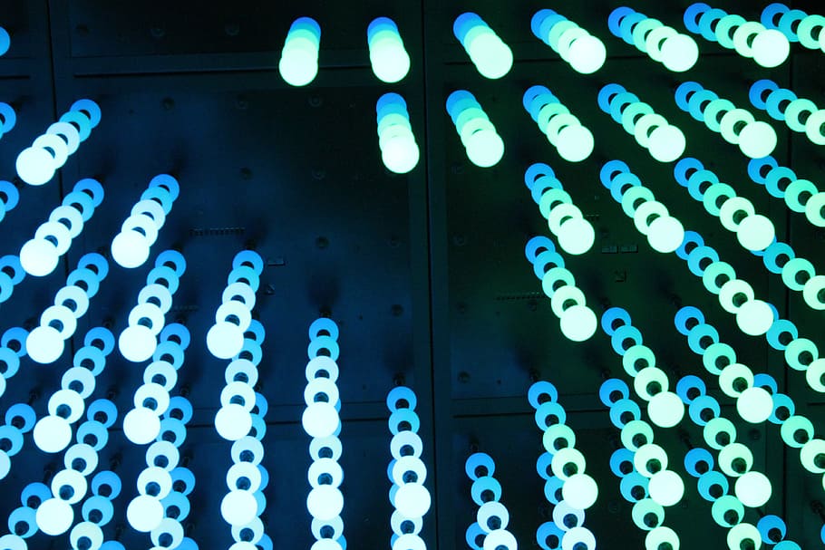 light, lights, abstract, colors, lamp, blue, technology, illuminated HD wallpaper