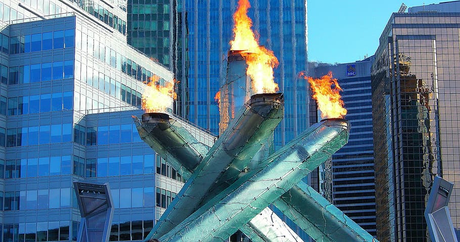 olympic torch, vancouver, cauldron, architecture, building exterior HD wallpaper