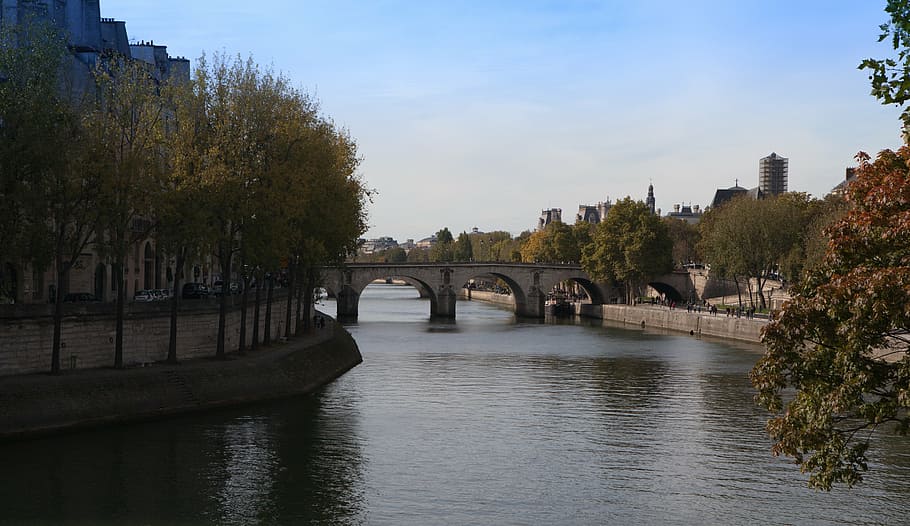 seine, bridge, paris, bridge - man made structure, connection HD wallpaper