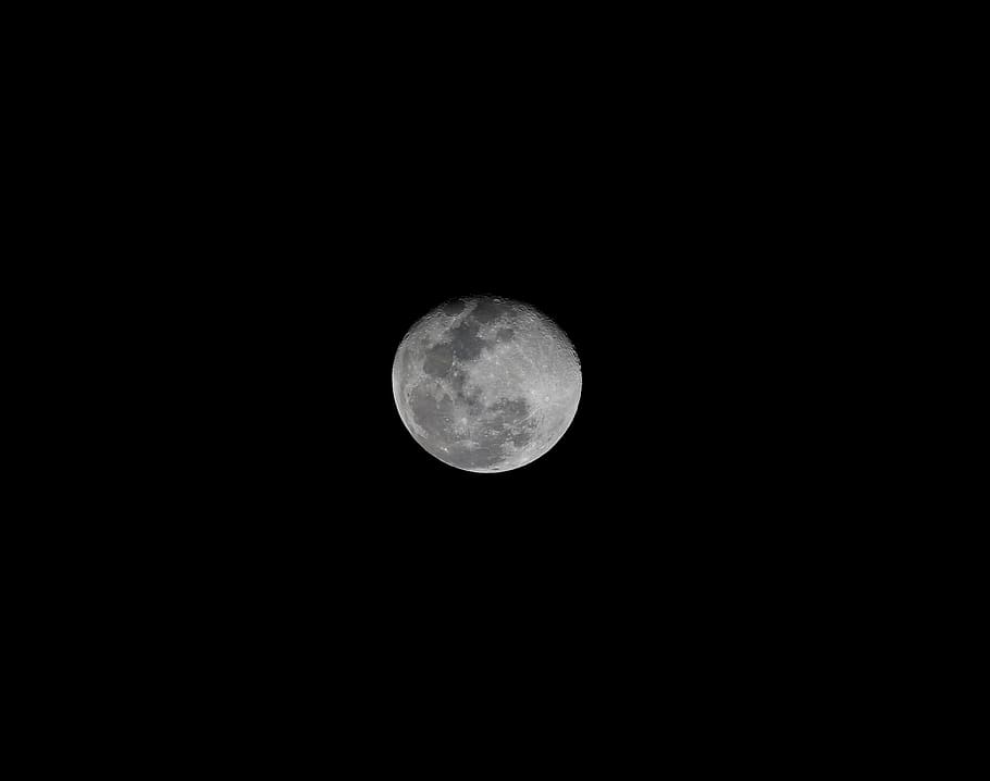 moon, full, dark background, natural, sky, nocturne, night HD wallpaper