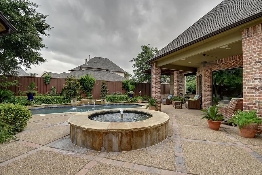 Backyard, Pool, backyard pool, swimming, architecture, outdoors HD wallpaper