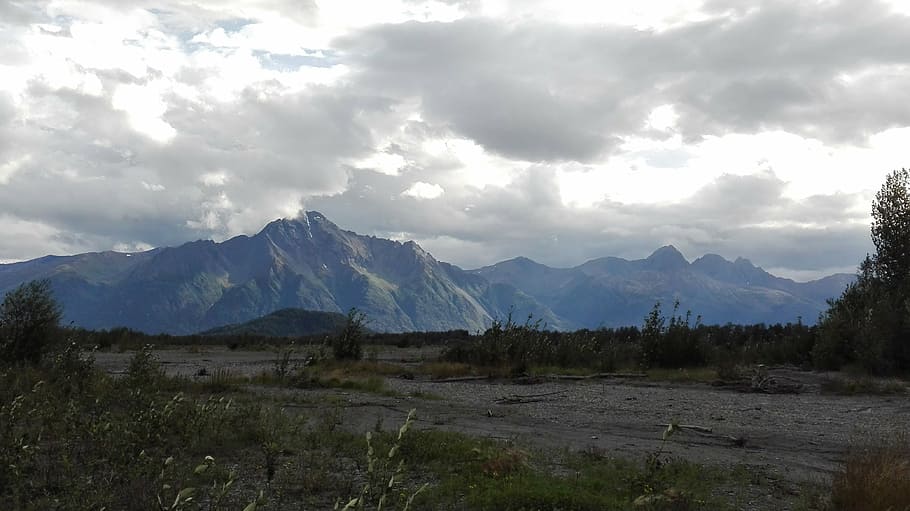 mountains, alaska, landscape, cloud - sky, beauty in nature HD wallpaper