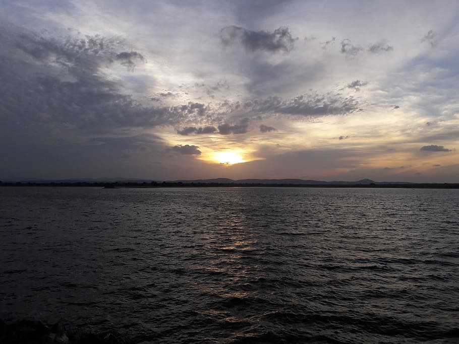 Sunset, Tank, Srilanka, sea, nature, cloud - Sky, water, cloudscape HD wallpaper