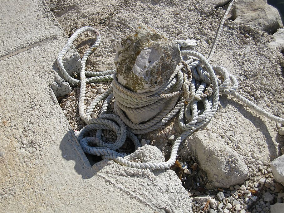mooring, knot, boot, pier, rope, day, no people, nature, tied up HD wallpaper