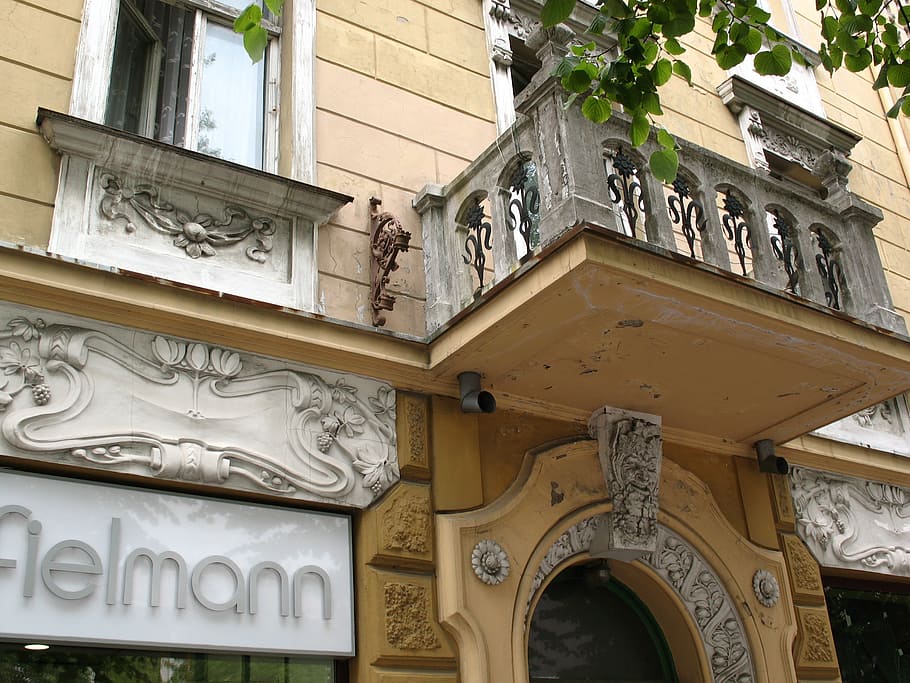 klaipeda, lithuania, balcony, architecture, house, the façade of the HD wallpaper