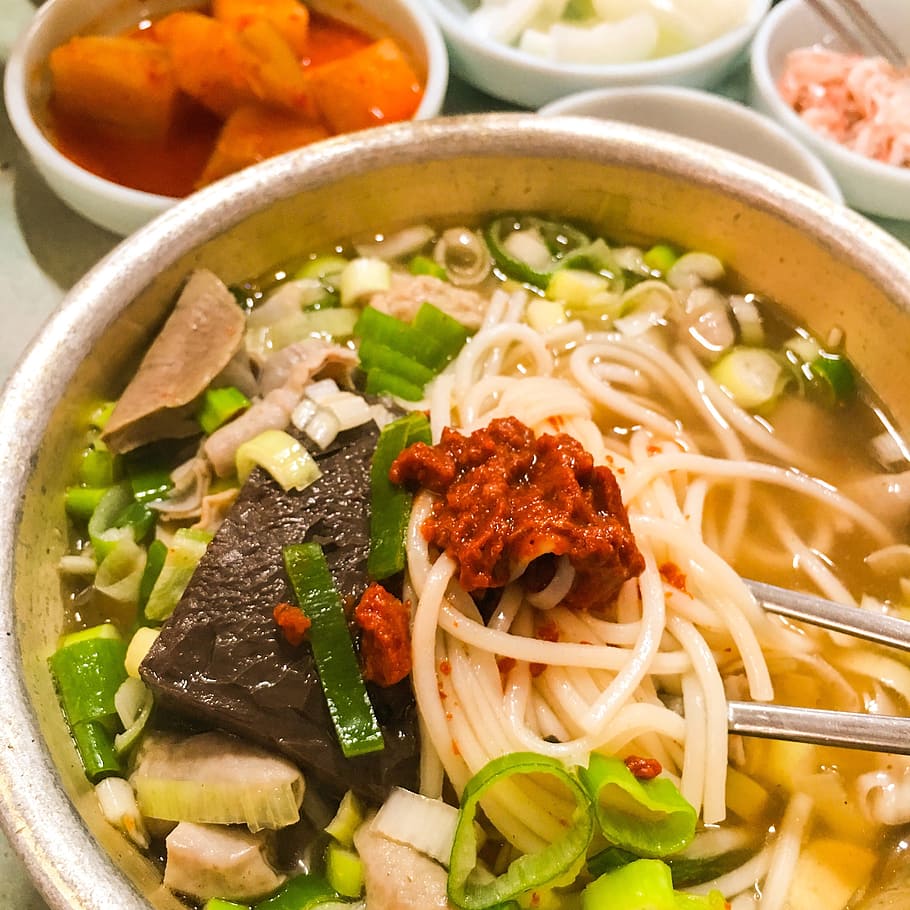Noodles, Soup, Changping, Food, changping soup, bowl, noodle soup, HD wallpaper
