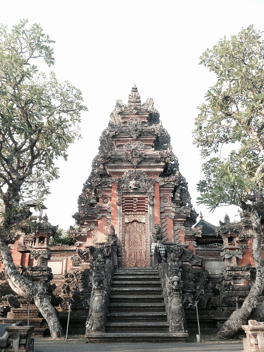 red and grey temple, asia, temple - Building, architecture, buddhism HD wallpaper