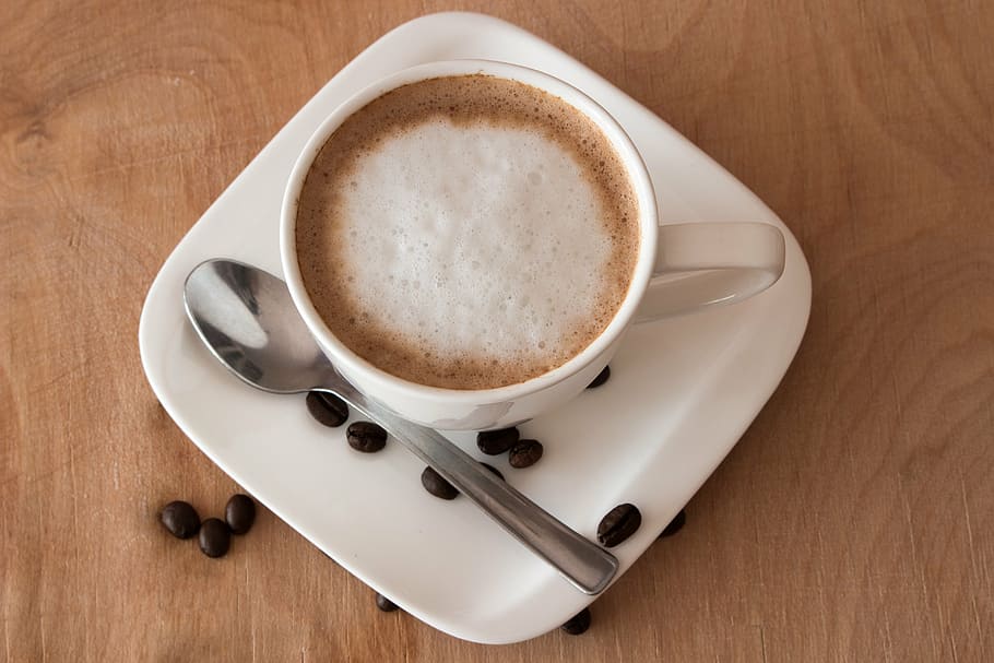 coffee, teacup, coffee beans, drink, heat - Temperature, brown HD wallpaper
